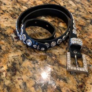 Kippy’s Thin Black Swarovski Belt  Size 34